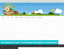 Tablet Screenshot of geraldsoncommunityfarm.org